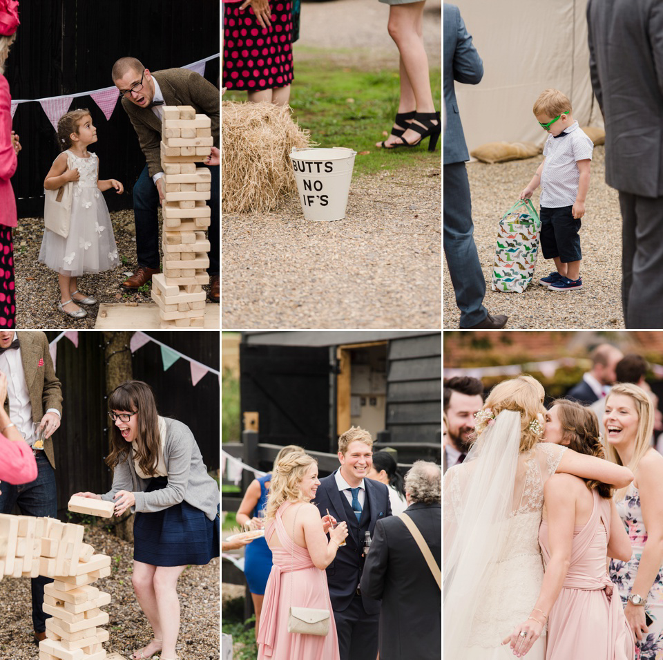 Jenny Packham Elegance for a Pastel Colour and Rustic Village Barn Wedding