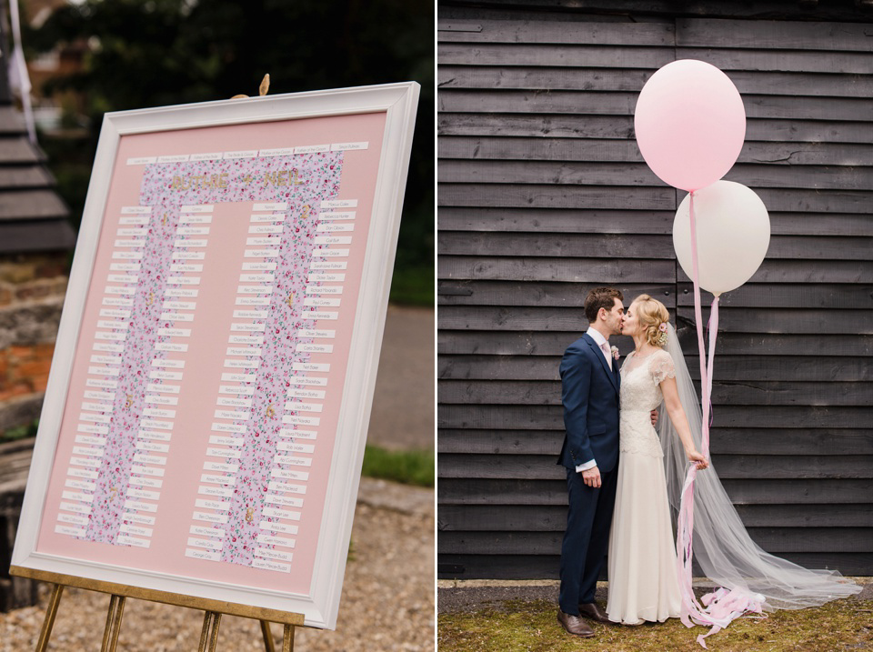 Jenny Packham Elegance for a Pastel Colour and Rustic Village Barn Wedding