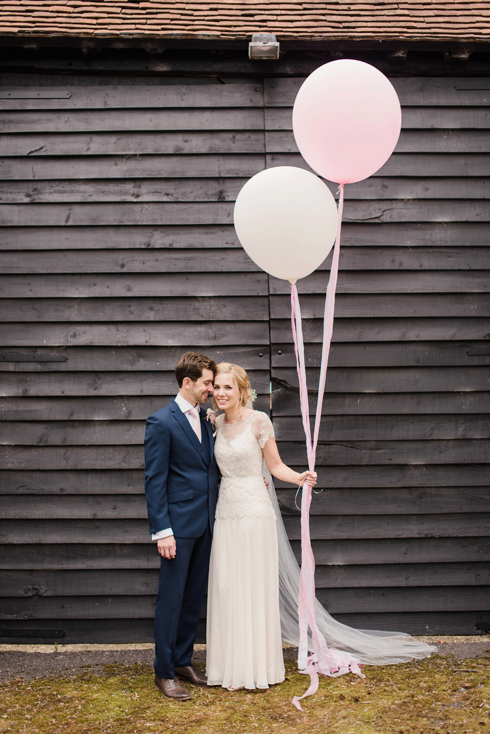 Jenny Packham Elegance for a Pastel Colour and Rustic Village Barn Wedding