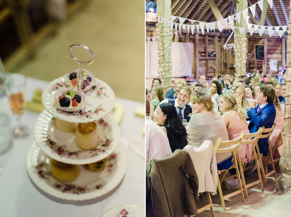 Jenny Packham Elegance for a Pastel Colour and Rustic Village Barn Wedding