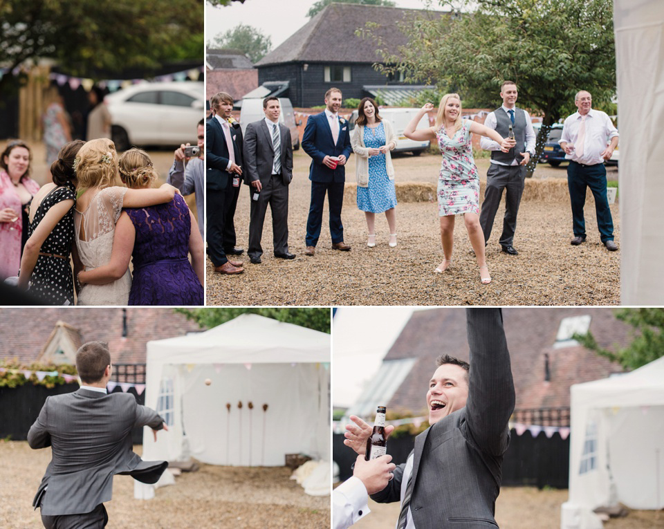 Jenny Packham Elegance for a Pastel Colour and Rustic Village Barn Wedding