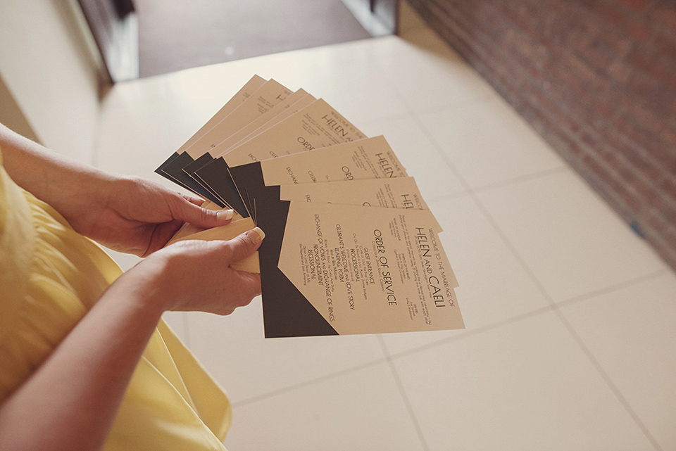 A 1930s Inspired Industrial Chic City Wedding with Two Beautiful  Dresses. Photography by Rebecca Douglas.