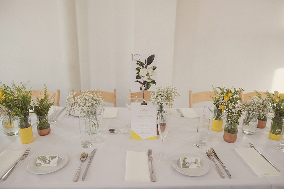 A 1930s Inspired Industrial Chic City Wedding with Two Beautiful  Dresses. Photography by Rebecca Douglas.