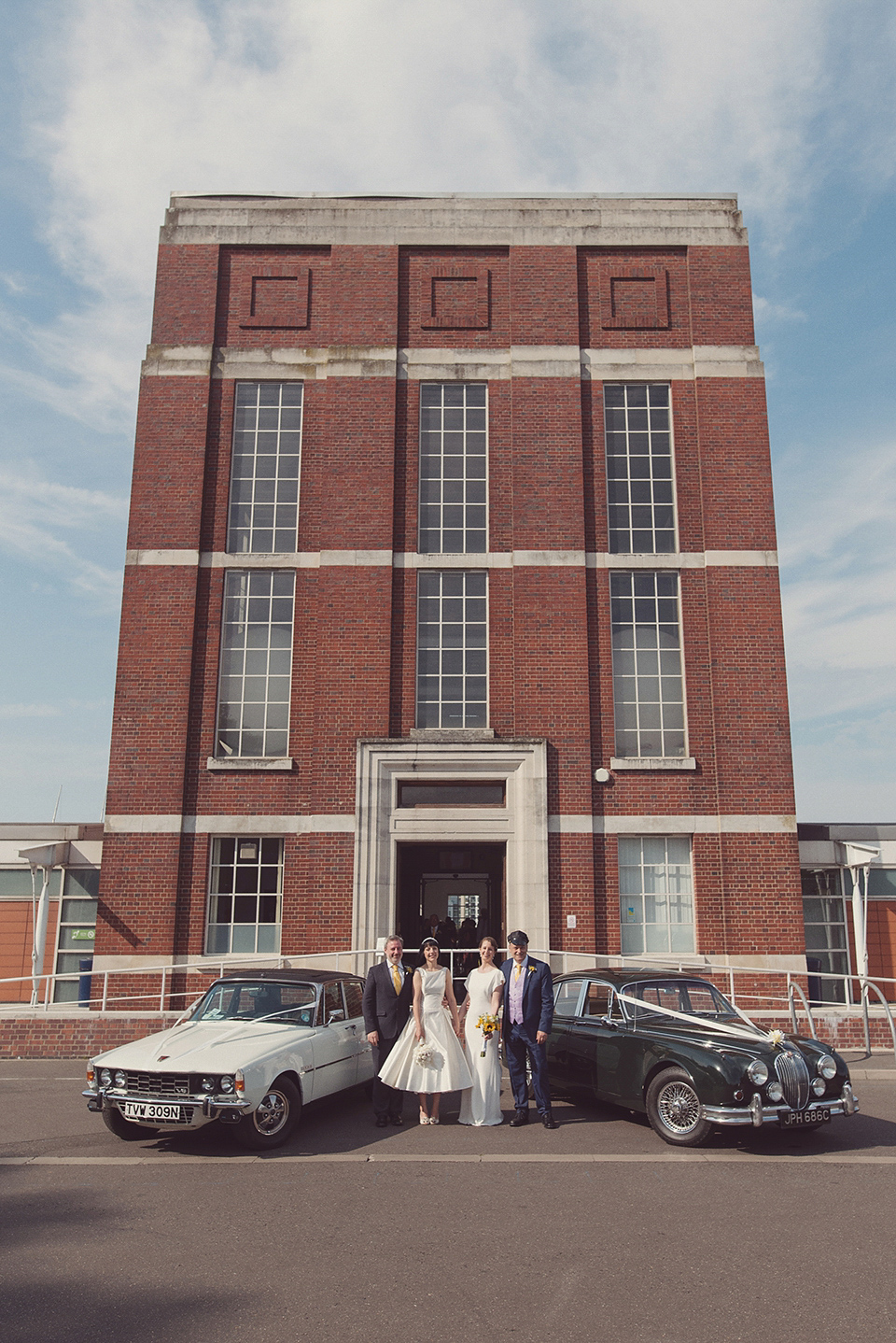 A 1930s Inspired Industrial Chic City Wedding with Two Beautiful  Dresses. Photography by Rebecca Douglas.