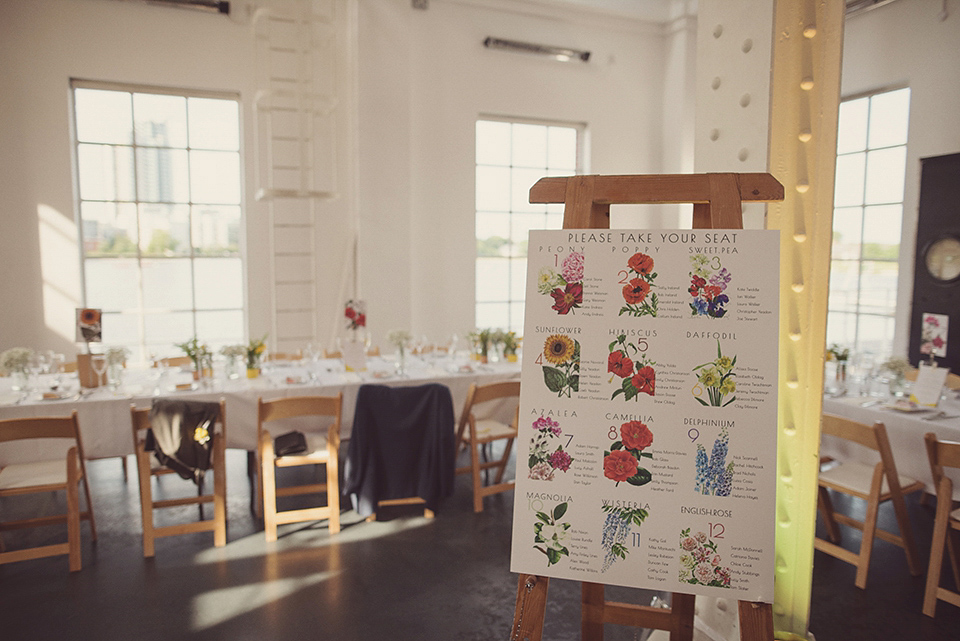 A 1930s Inspired Industrial Chic City Wedding with Two Beautiful  Dresses. Photography by Rebecca Douglas.