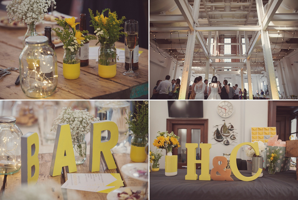 A 1930s Inspired Industrial Chic City Wedding with Two Beautiful  Dresses. Photography by Rebecca Douglas.