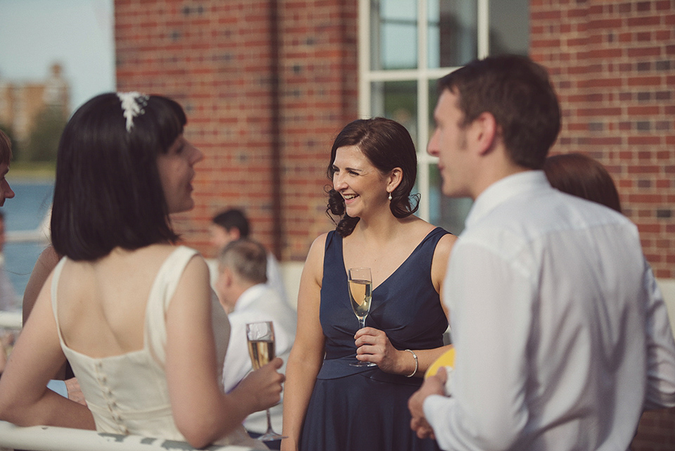 A 1930s Inspired Industrial Chic City Wedding with Two Beautiful  Dresses. Photography by Rebecca Douglas.