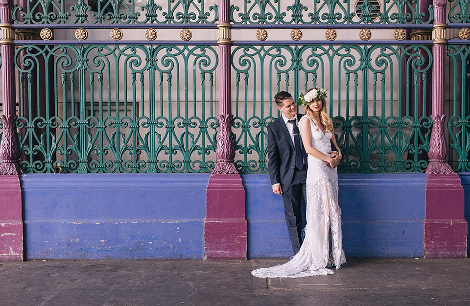 An Hermione de Paula Gown for a Modern and Minimalist London Wedding. Photography by Alexander Newton.