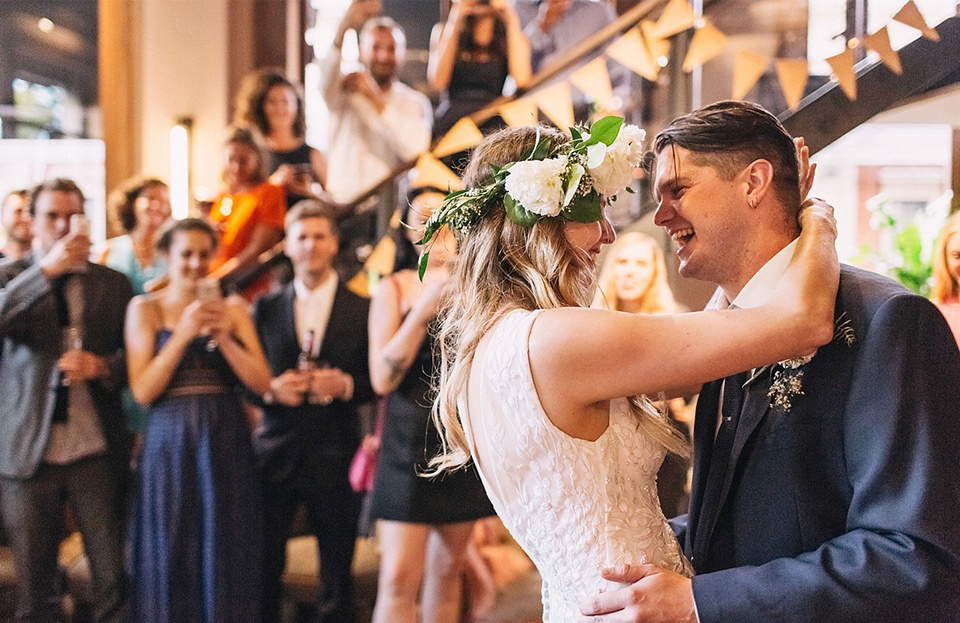 An Hermione de Paula Gown for a Modern and Minimalist London Wedding. Photography by Alexander Newton.