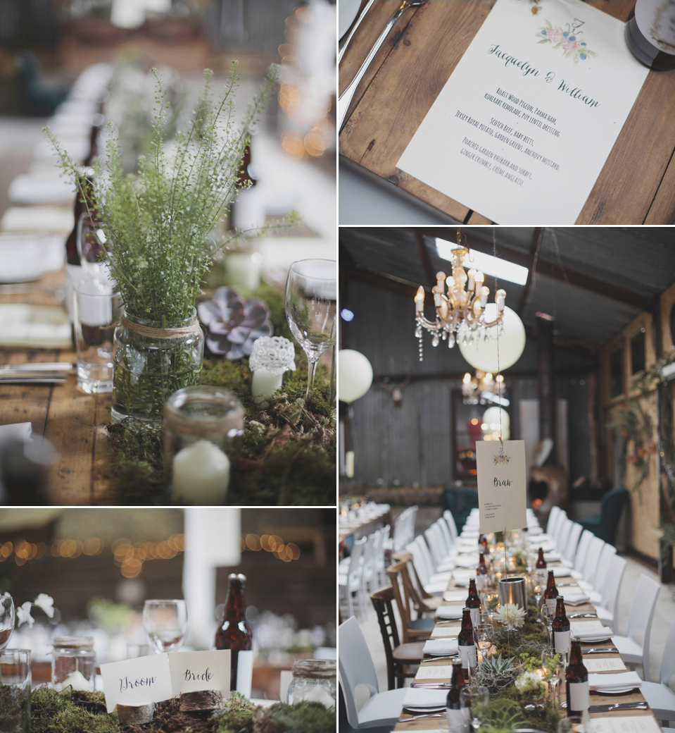 Jenny Packham's Betty for a Peach, Pink and Woodland Inspired Wedding. Images by Mirrorbox Photography.