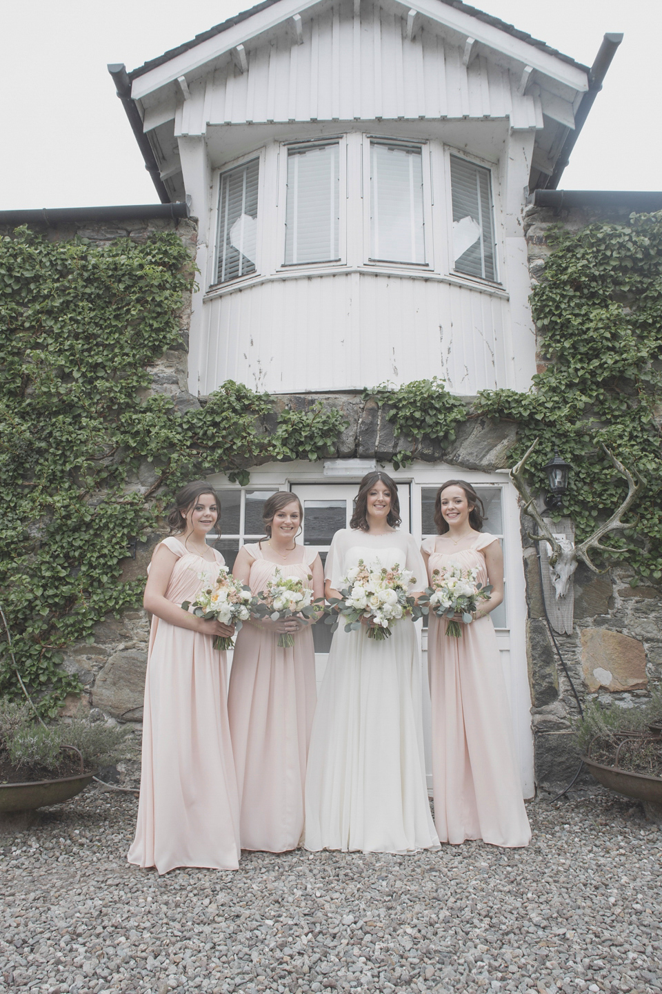 Jenny Packham's Betty for a Peach, Pink and Woodland Inspired Wedding. Images by Mirrorbox Photography.