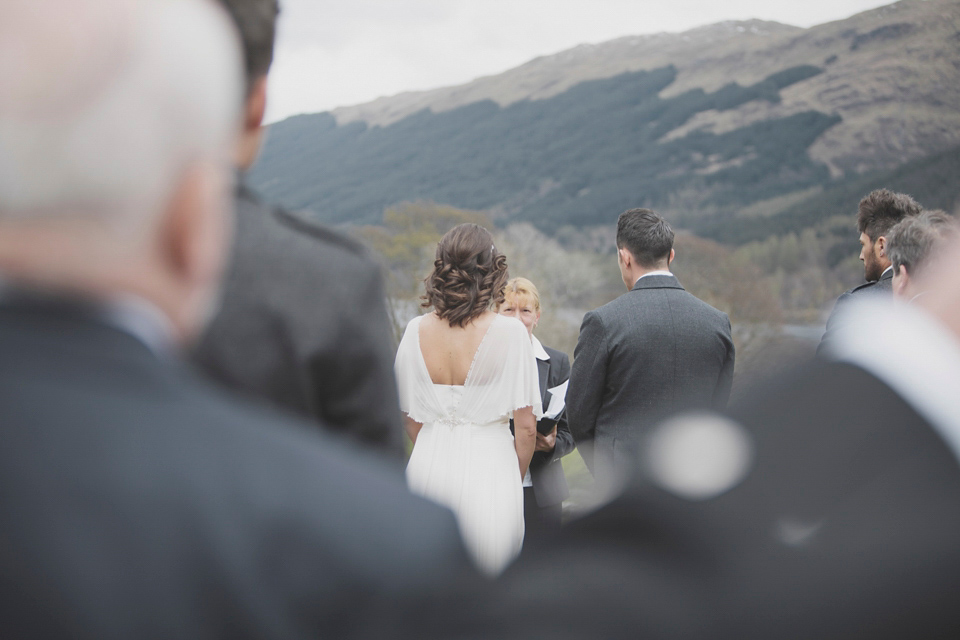 Jenny Packham's Betty for a Peach, Pink and Woodland Inspired Wedding. Images by Mirrorbox Photography.