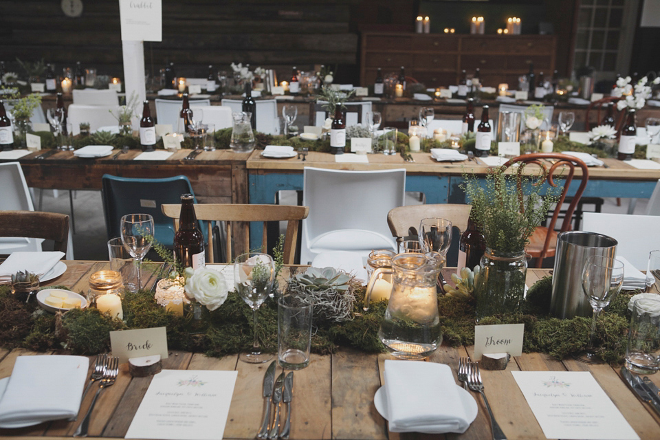 Jenny Packham's Betty for a Peach, Pink and Woodland Inspired Wedding. Images by Mirrorbox Photography.