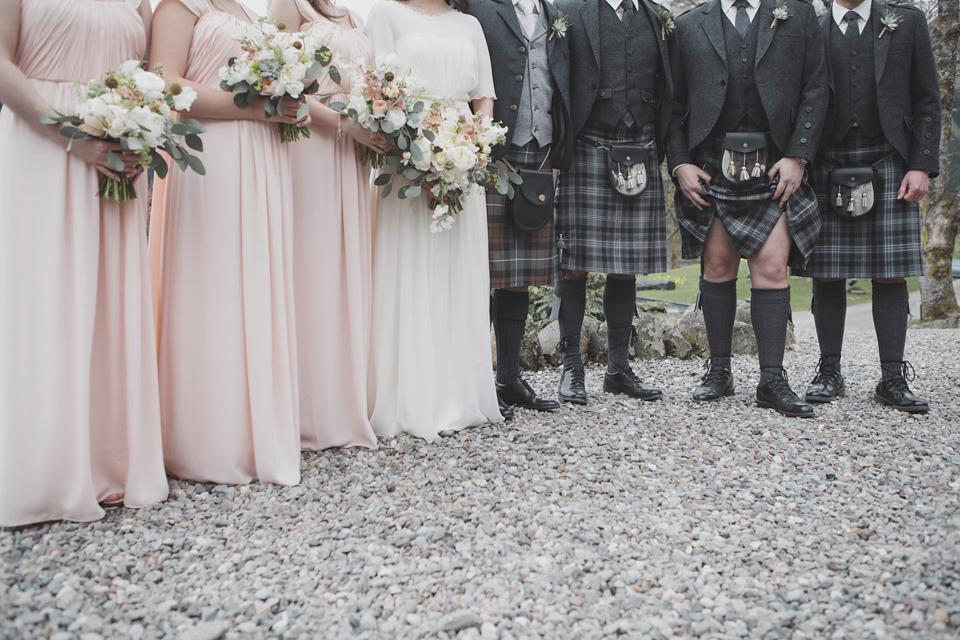 Jenny Packham's Betty for a Peach, Pink and Woodland Inspired Wedding. Images by Mirrorbox Photography.