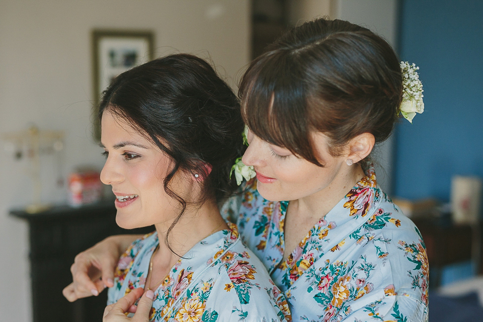 A Wendy Makin Floral Gown for a Rustic and Vintage Inspired Wedding. Photography by The Campbells.