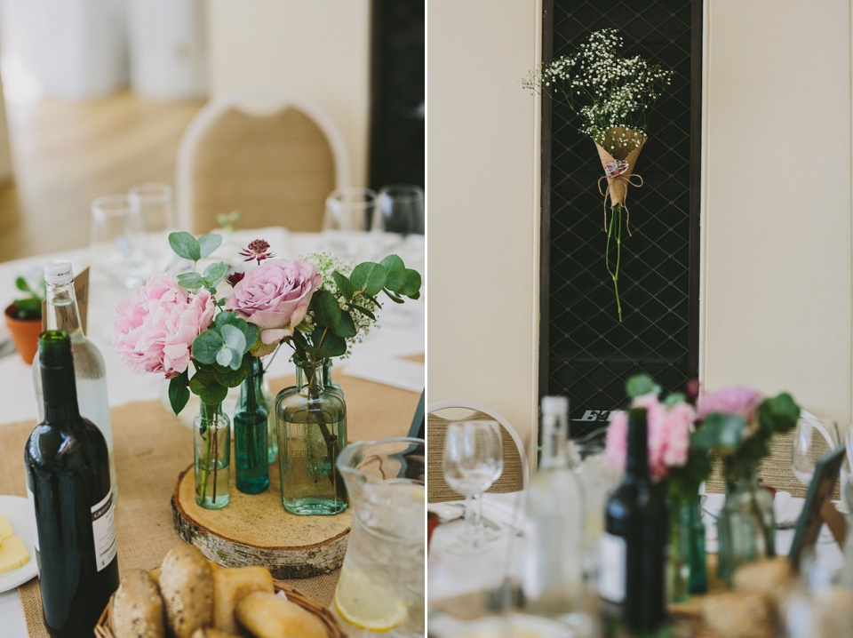 A Wendy Makin Floral Gown for a Rustic and Vintage Inspired Wedding. Photography by The Campbells.