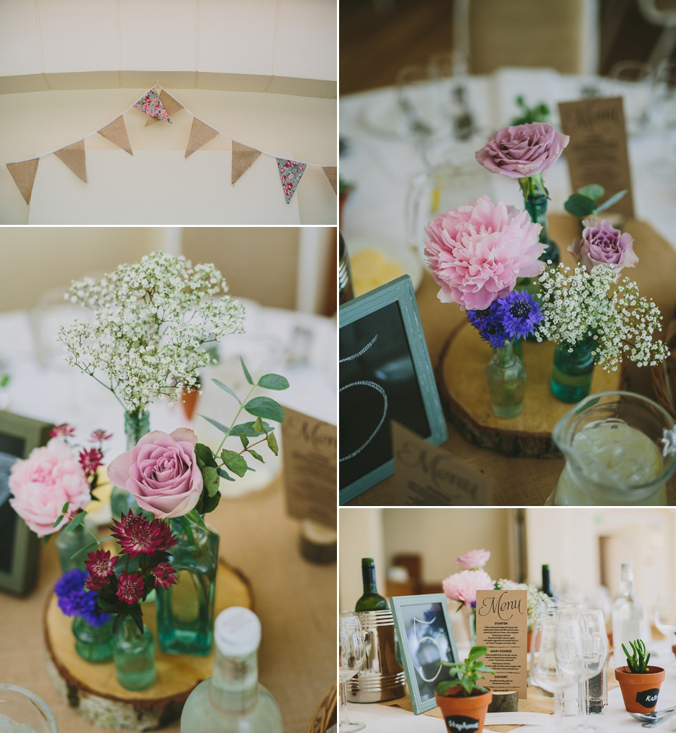 A Wendy Makin Floral Gown for a Rustic and Vintage Inspired Wedding. Photography by The Campbells.