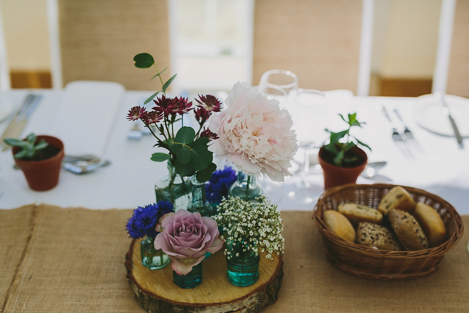 A Wendy Makin Floral Gown for a Rustic and Vintage Inspired Wedding. Photography by The Campbells.