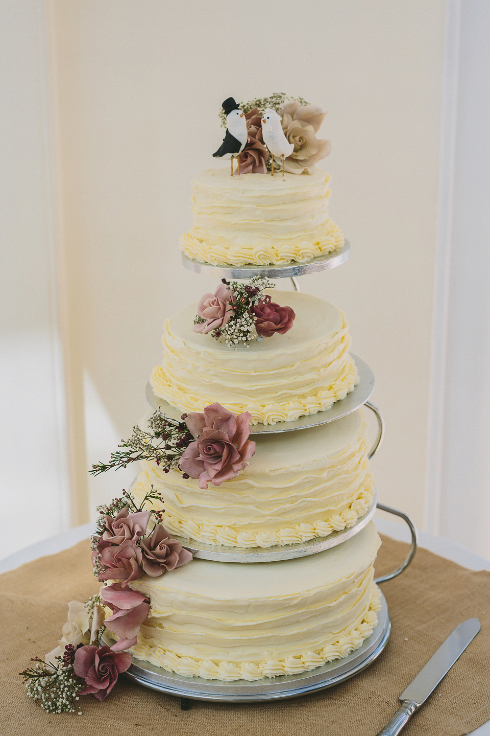 A Wendy Makin Floral Gown for a Rustic and Vintage Inspired Wedding. Photography by The Campbells.