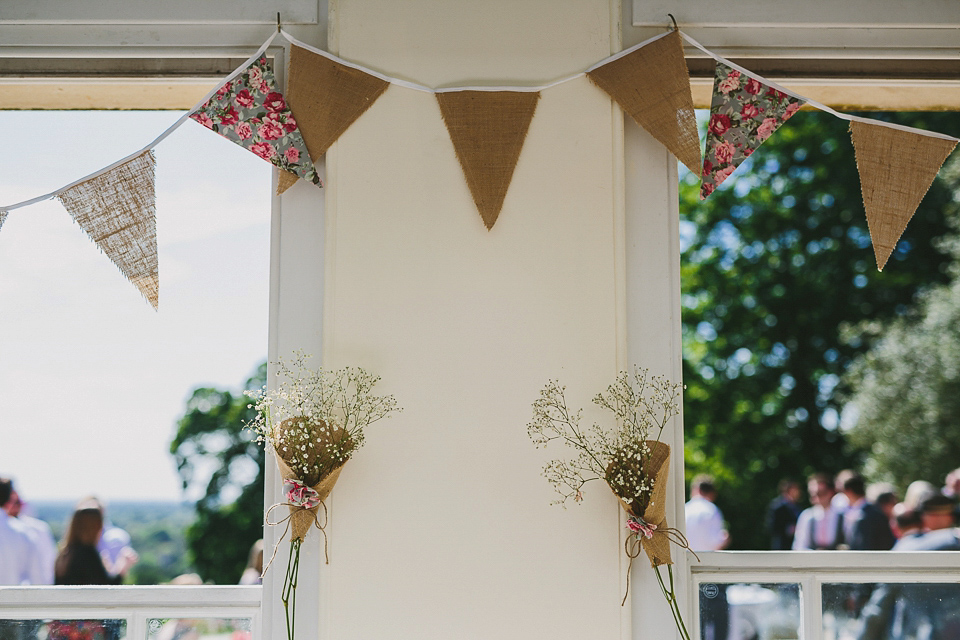 A Wendy Makin Floral Gown for a Rustic and Vintage Inspired Wedding. Photography by The Campbells.