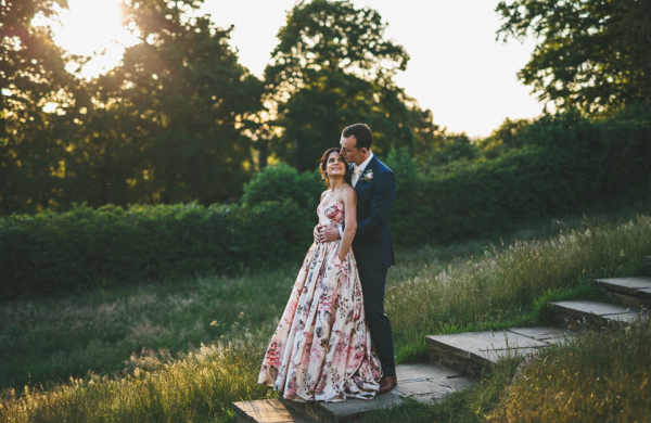 A Wendy Makin Floral Gown for a Rustic and Vintage Inspired Wedding