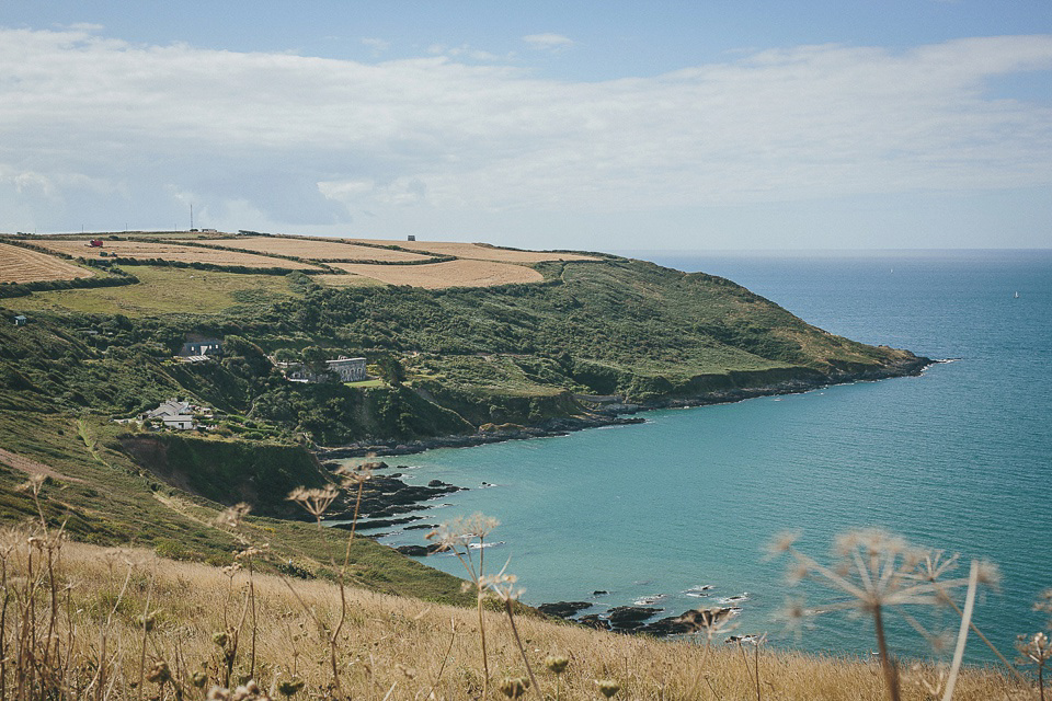 Eliza Jane Howell Glamour for a Cornish Wedding by the Sea. Photography by Helen Lisk.