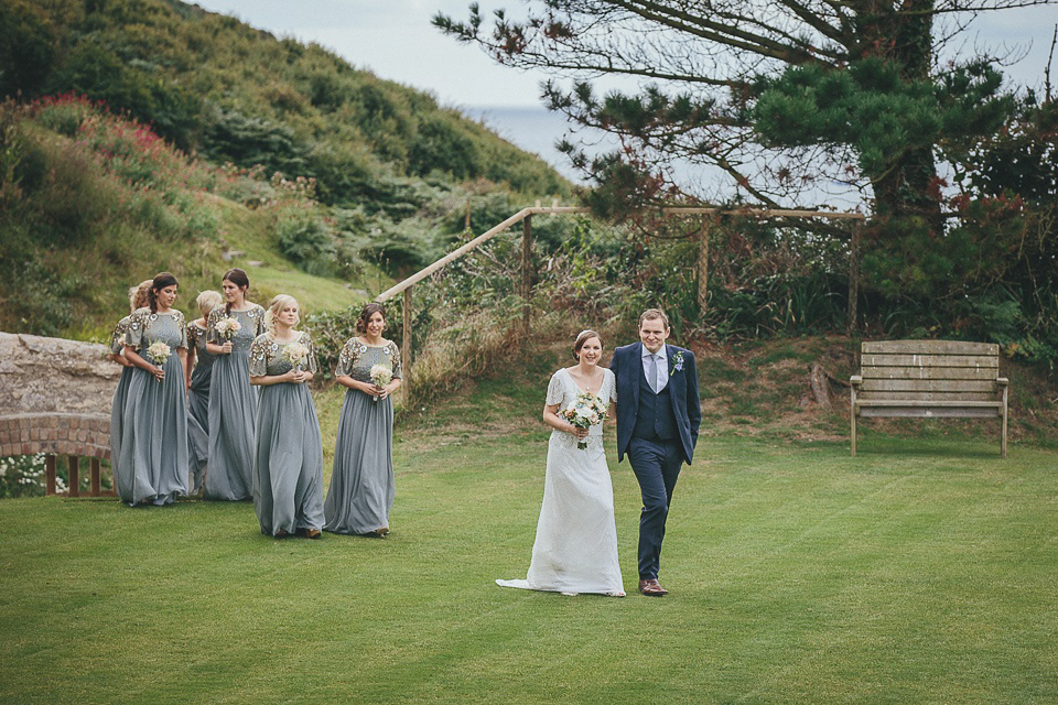 Eliza Jane Howell Glamour for a Cornish Wedding by the Sea. Photography by Helen Lisk.