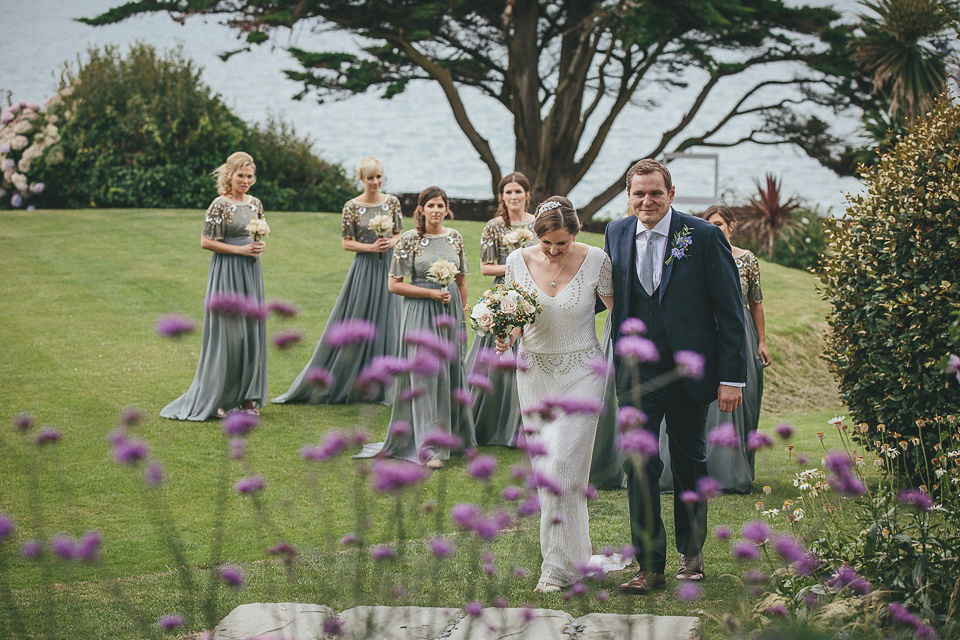 Eliza Jane Howell Glamour for a Cornish Wedding by the Sea. Photography by Helen Lisk.