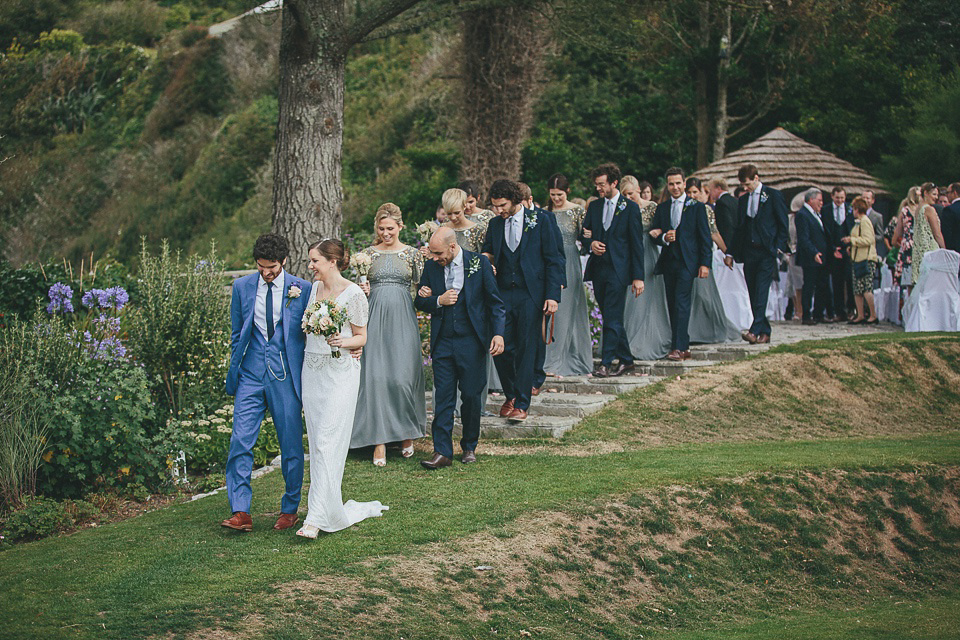 Eliza Jane Howell Glamour for a Cornish Wedding by the Sea. Photography by Helen Lisk.