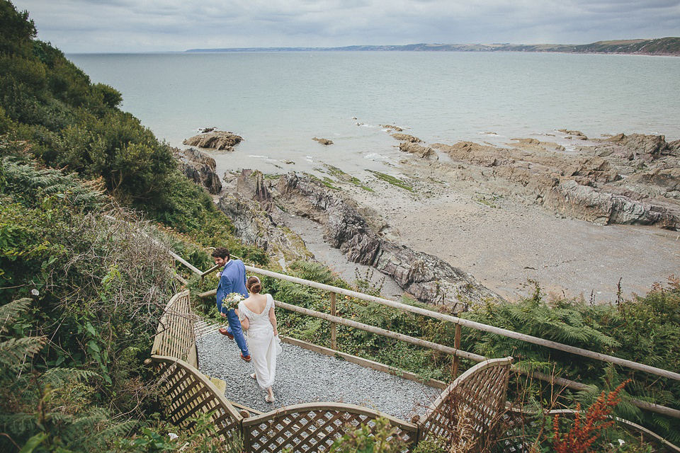 Eliza Jane Howell Glamour for a Cornish Wedding by the Sea. Photography by Helen Lisk.