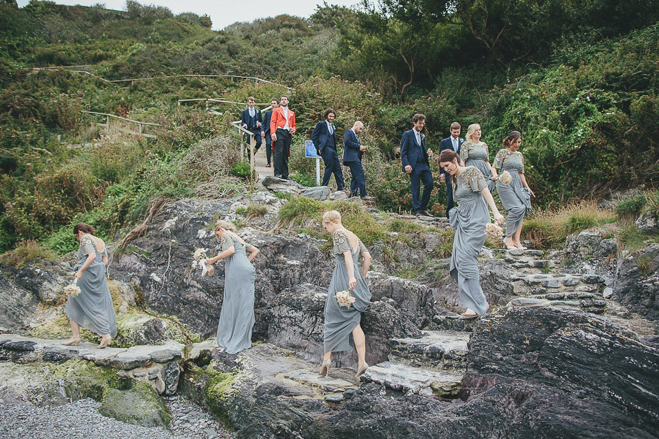 Eliza Jane Howell Glamour for a Cornish Wedding by the Sea. Photography by Helen Lisk.