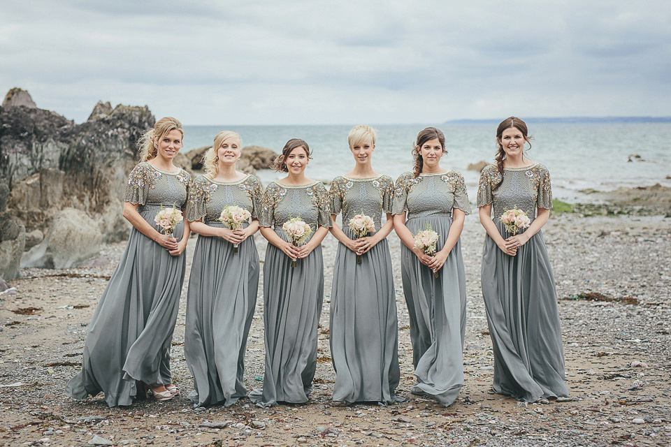 Eliza Jane Howell Glamour for a Cornish Wedding by the Sea. Photography by Helen Lisk.