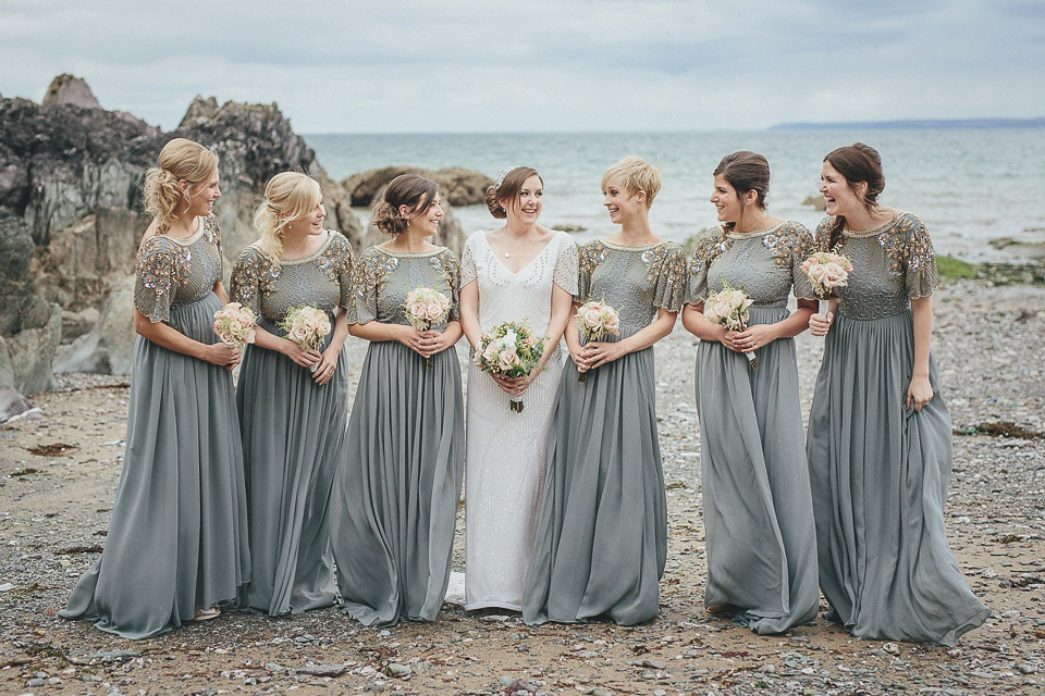 Eliza Jane Howell Glamour for a Cornish Wedding by the Sea. Photography by Helen Lisk.