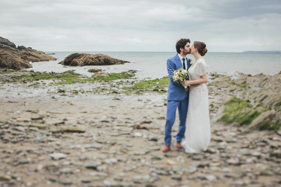 Eliza Jane Howell Glamour for a Cornish Wedding by the Sea. Photography by Helen Lisk.