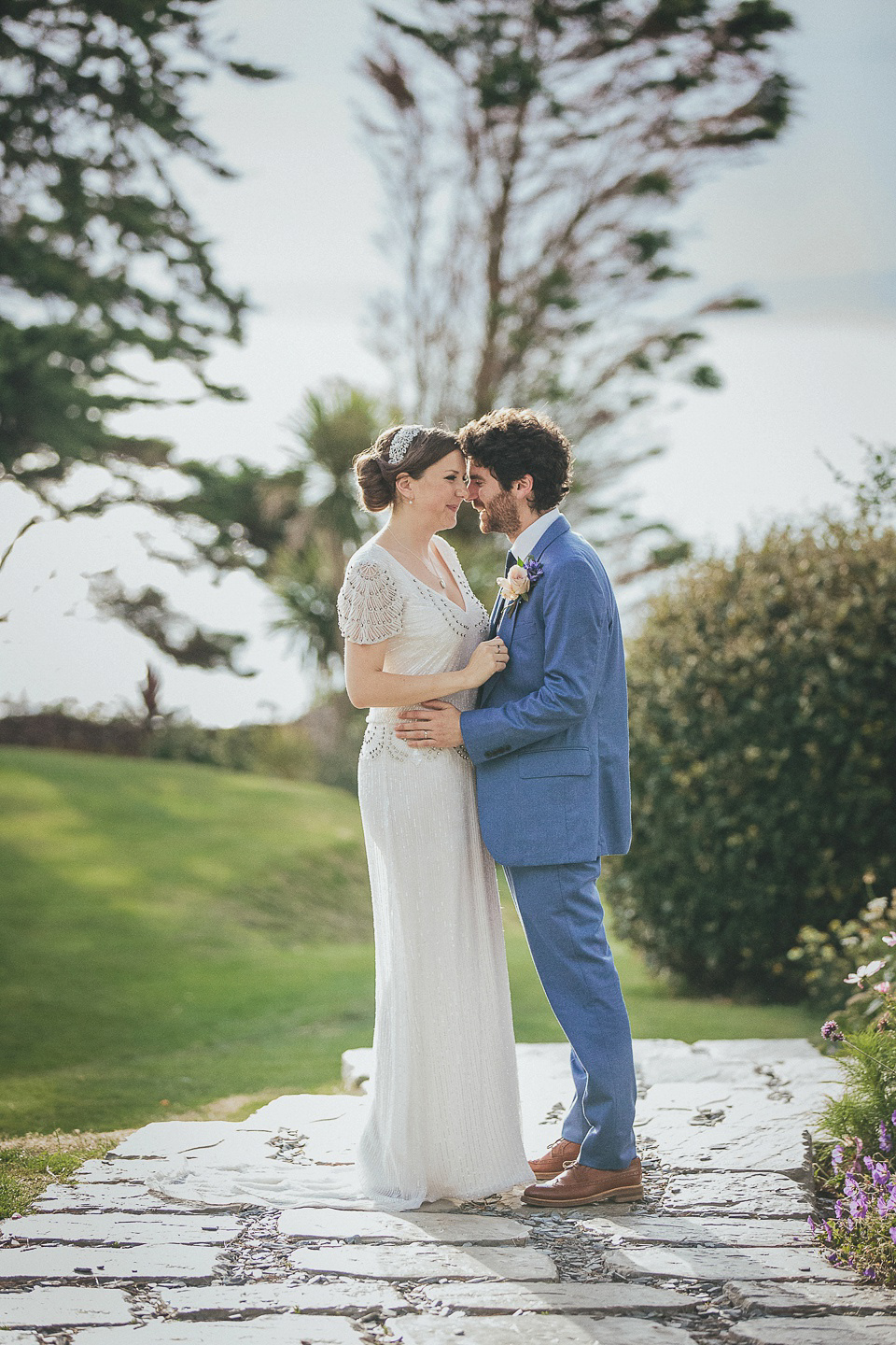 Eliza Jane Howell Glamour for a Cornish Wedding by the Sea. Photography by Helen Lisk.