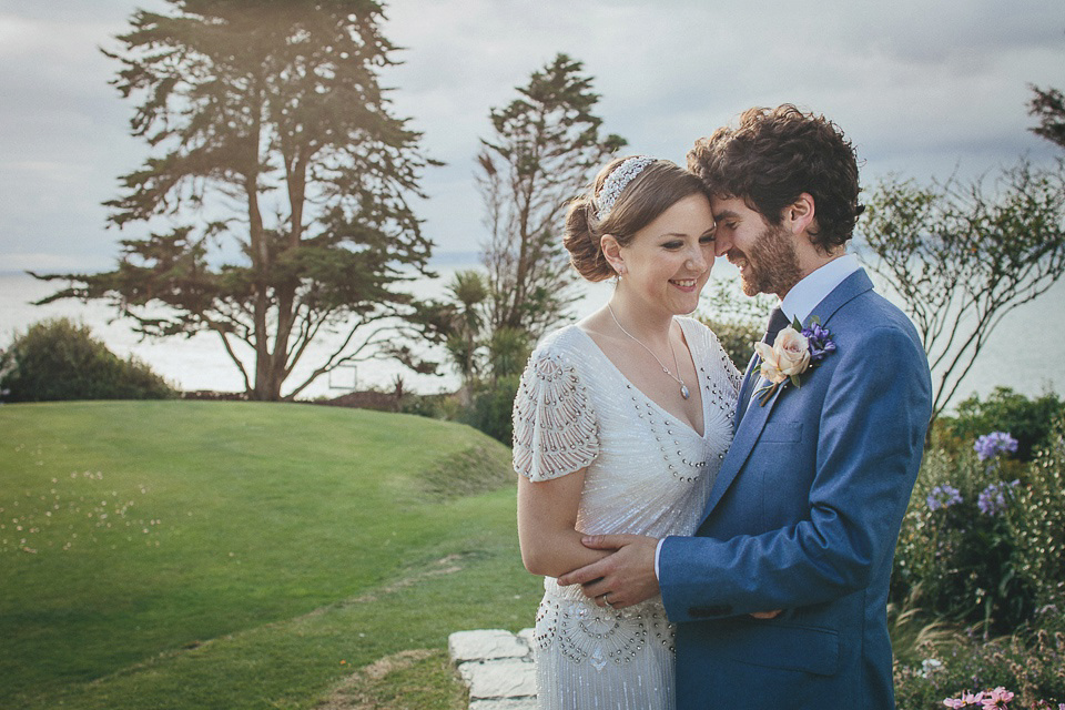 Eliza Jane Howell Glamour for a Cornish Wedding by the Sea. Photography by Helen Lisk.