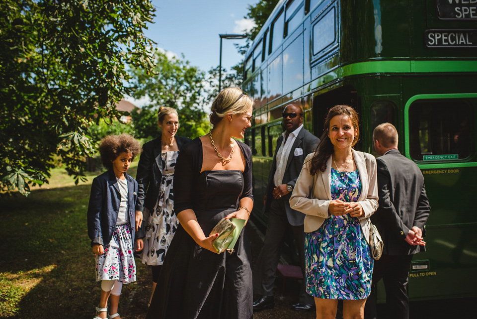 Green wedding shoes and a Jesus Peiro gown for this elegant wedding held at Fetcham Park in Surrey. Photography by Sophie Duckworth.