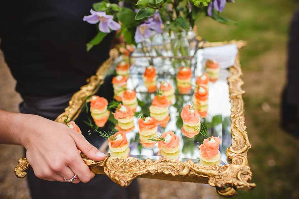 Green wedding shoes and a Jesus Peiro gown for this elegant wedding held at Fetcham Park in Surrey. Photography by Sophie Duckworth.