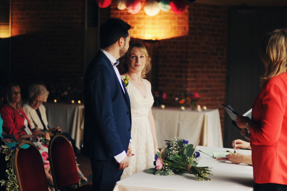 Handmade Rings, Wildflowers and a Yoana Baraschi Gown. Photography by Ella Ruth.