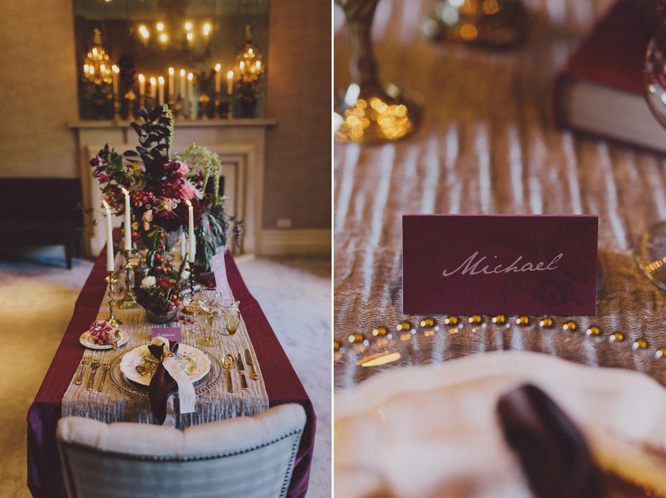 Autumn Country House Wedding Inspiration. Stationery, styling and concept by Lizzy May Design, photography by Chris Scuffins.