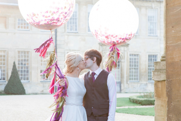 Aynhoe Park Taxidermy, Giant Balloons and an Elegant Caroline Castigliano Gown
