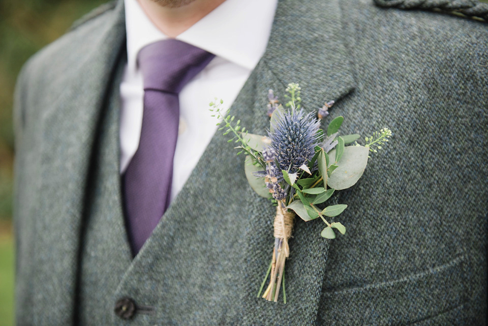 A 50's Inspired Polka Dot Gown and Sweet Floral Crown. This lovely wedding in Scotland was photographed by Mirrorbox.