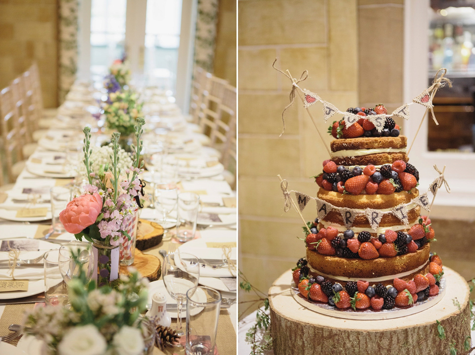 A 50's Inspired Polka Dot Gown and Sweet Floral Crown. This lovely wedding in Scotland was photographed by Mirrorbox.