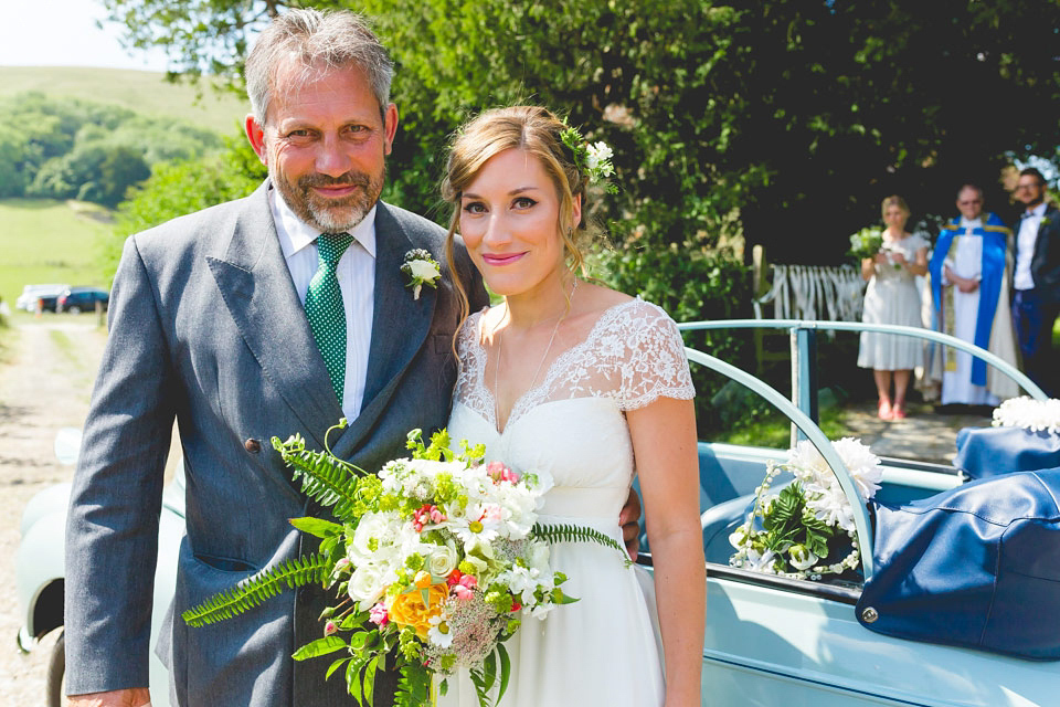 A Laure de Sagazan Gown for a Homespun and Festival Inspired Yurt Wedding. Photography by ELS Design.