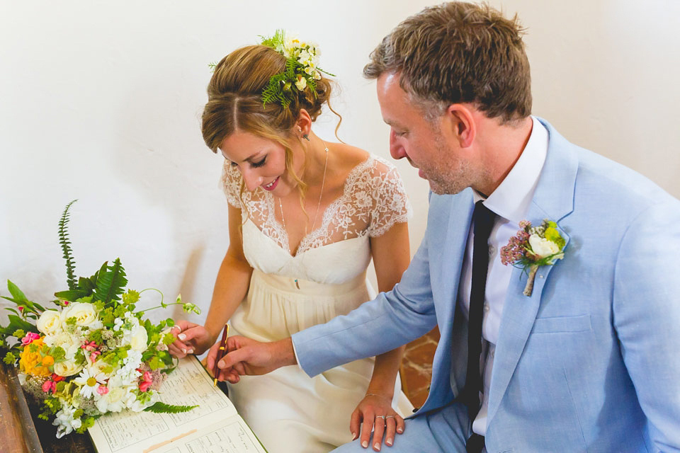 A Laure de Sagazan Gown for a Homespun and Festival Inspired Yurt Wedding. Photography by ELS Design.