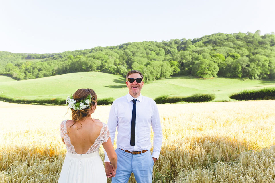 A Laure de Sagazan Gown for a Homespun and Festival Inspired Yurt Wedding. Photography by ELS Design.