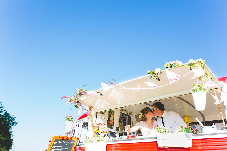 A Laure de Sagazan Gown for a Homespun and Festival Inspired Yurt Wedding. Photography by ELS Design.