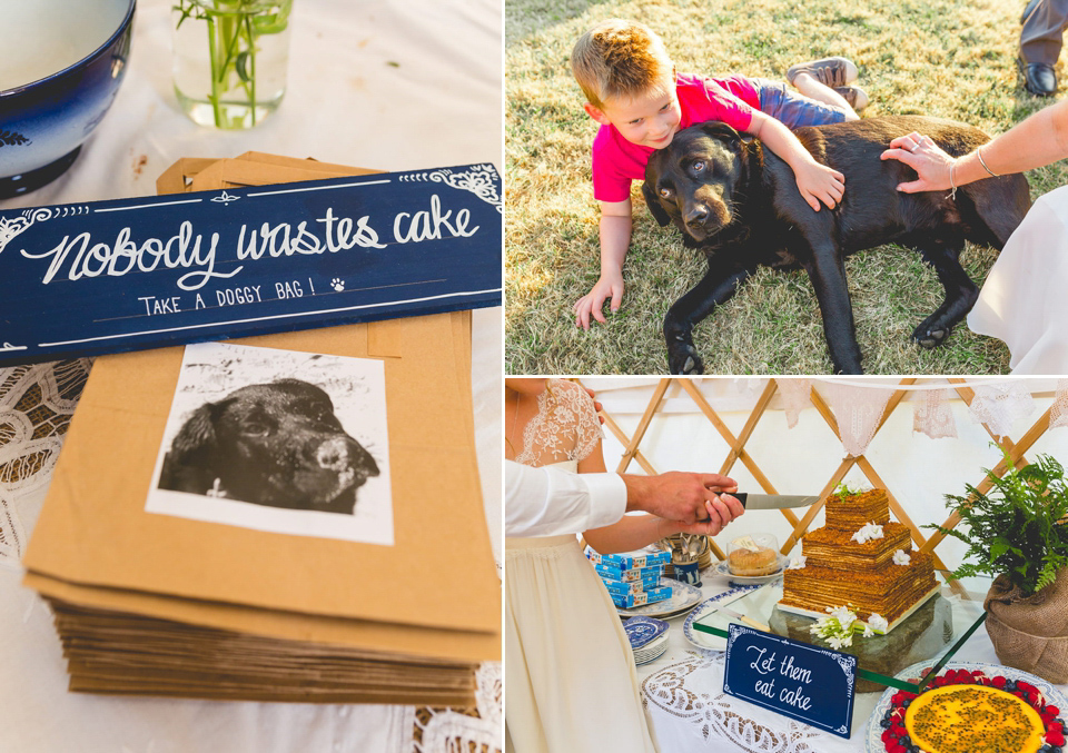 A Laure de Sagazan Gown for a Homespun and Festival Inspired Yurt Wedding. Photography by ELS Design.