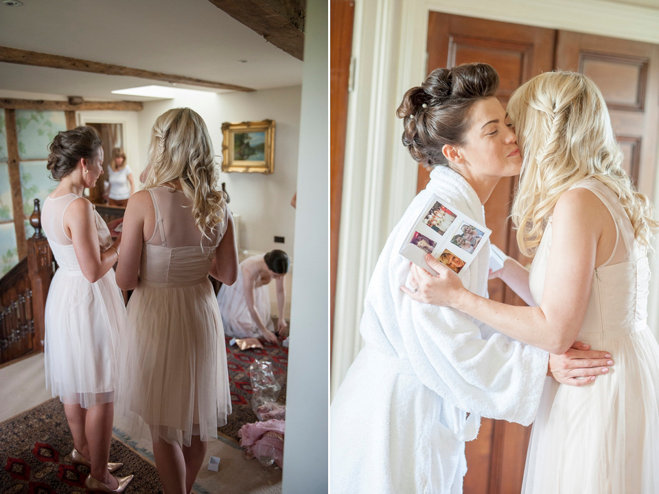 Bride Frances wears a gown by Needle & Thread for her Dewsall Court spring wedding. Images by Benjamin Wetherall of BPW Photography.