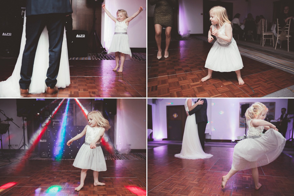 Lianne wears a Jesus Peiro gown for her family focussed wedding in The Cotswolds. Photography by Philippa James.